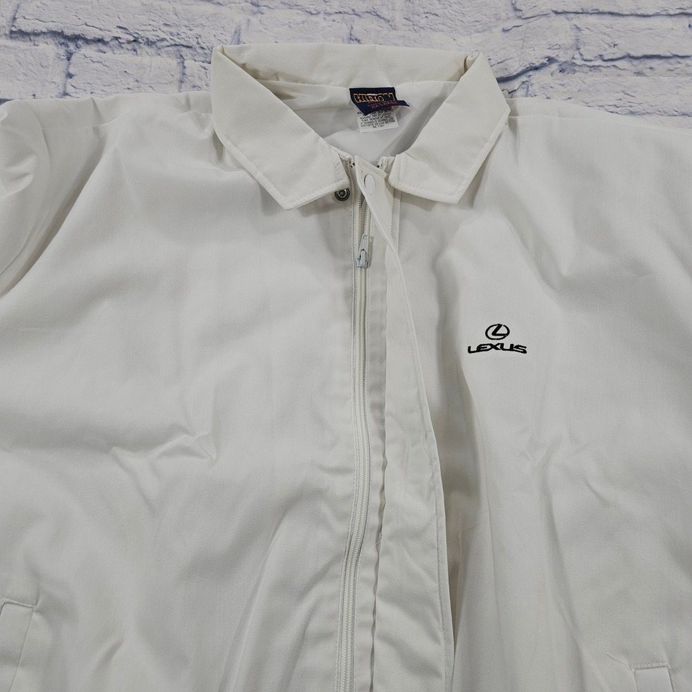 Hilton Lexus Jacket MEN XXL White Vintage Bomber Dealership Embroidered Logo USA - Picture 10 of 14